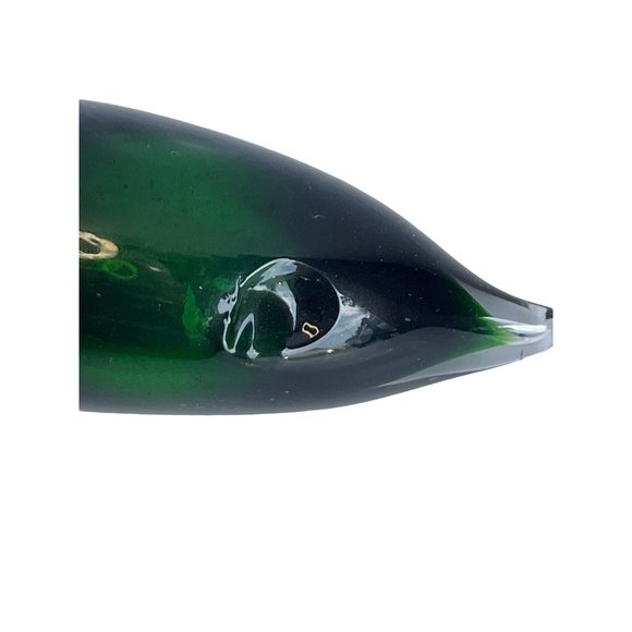 Art Glass Jalapeno Pepper Blown Glass Green Textured Stem 5" - Picture 4 of 5